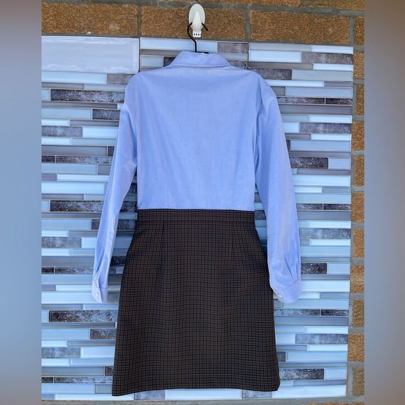 Sandro Blue and Brown Mini Dress - Picture 13 of 13